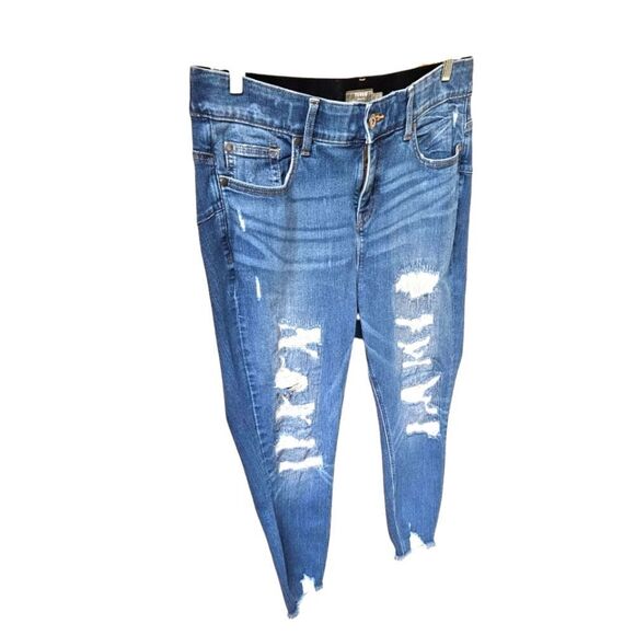 TORRID Bombshell Skinny distructed Plus Size Skinny Jeans SIZE 18 Short Length. - Picture 9 of 16